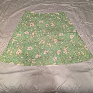 Floral Green Skirt
